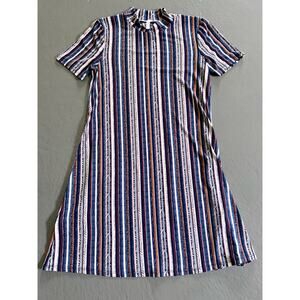 BCBGeneration Vertical Striped Mock Neck Mini Dress XS